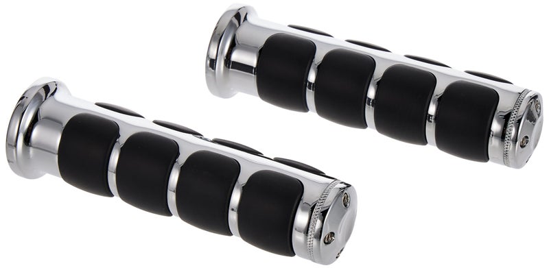 Kuryakyn 6180 Premium ISO Handlebar Grips for Throttle and Clutch: 1975-2017 Honda Gold Wing Motorcycles  Chrome  1 Pair - Image 1